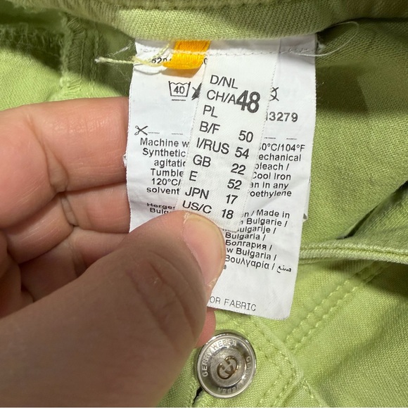 Gerry Weber Light Green Trousers 5-Pocket Design Cotton Blend Stretch Straight - Picture 6 of 9